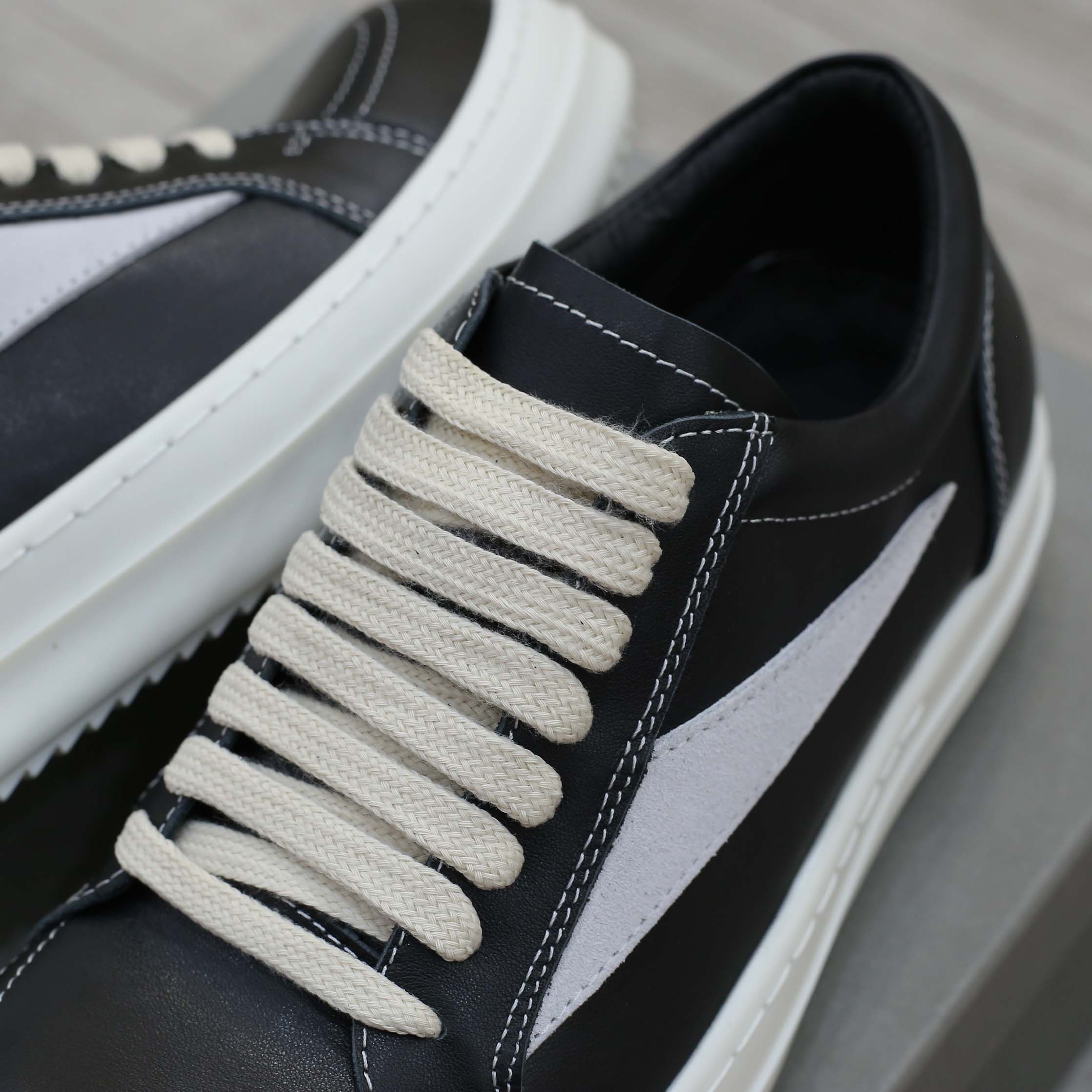 Giày Rick Owens Vintage ‘Black Milk White’ Best Quality