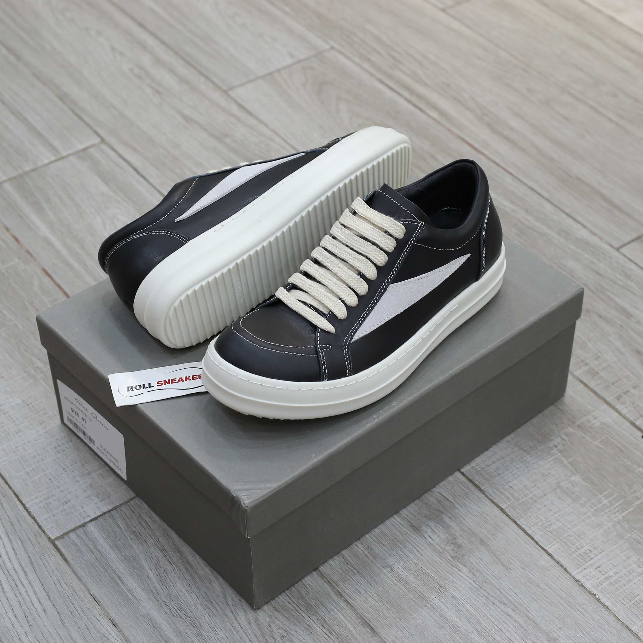 Giày Rick Owens Vintage ‘Black Milk White’ Best Quality