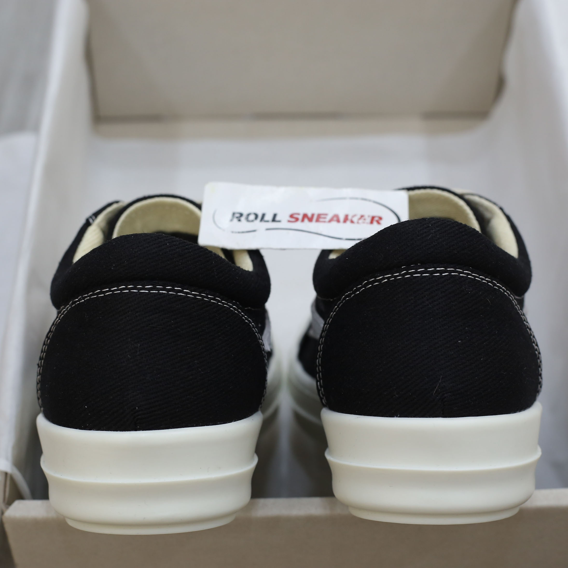 Giày Rick Owens Vintage ‘Black Milk White’ Canvas Best Quality