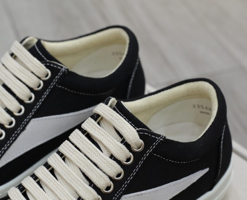 Giày Rick Owens Vintage ‘Black Milk White’ Canvas Best Quality
