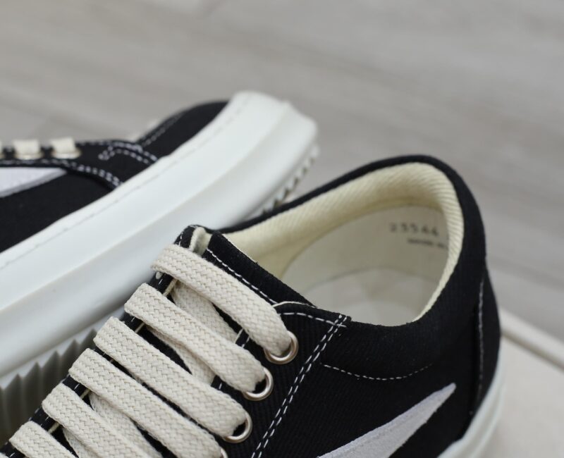 Giày Rick Owens Vintage ‘Black Milk White’ Canvas Best Quality