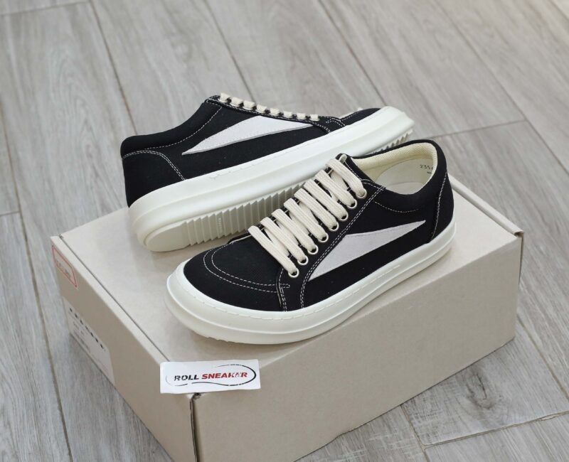 Giày Rick Owens Vintage ‘Black Milk White’ Canvas Best Quality