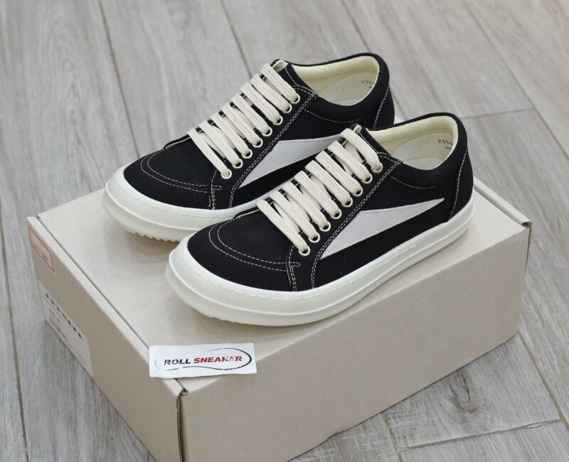 Giày Rick Owens Vintage ‘Black Milk White’ Canvas Best Quality