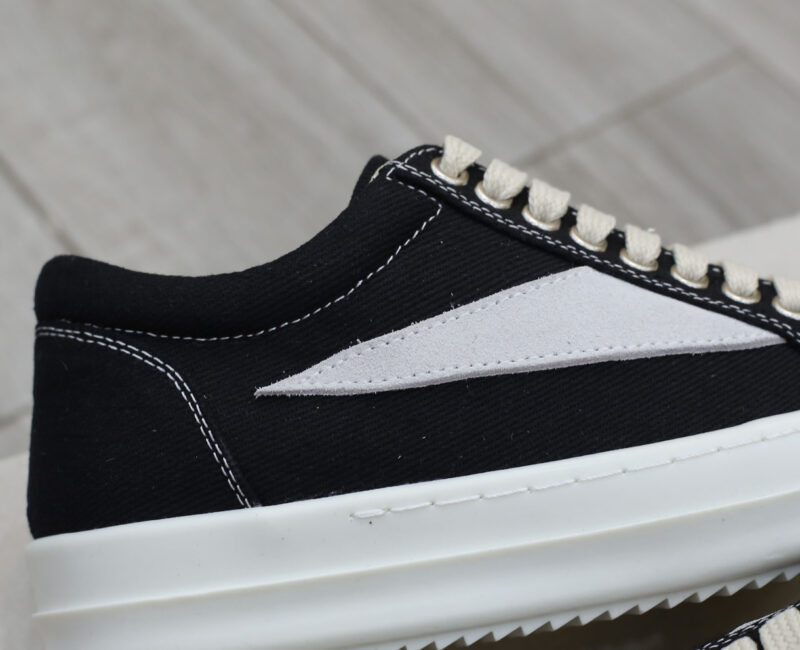 Giày Rick Owens Vintage ‘Black Milk White’ Canvas Best Quality