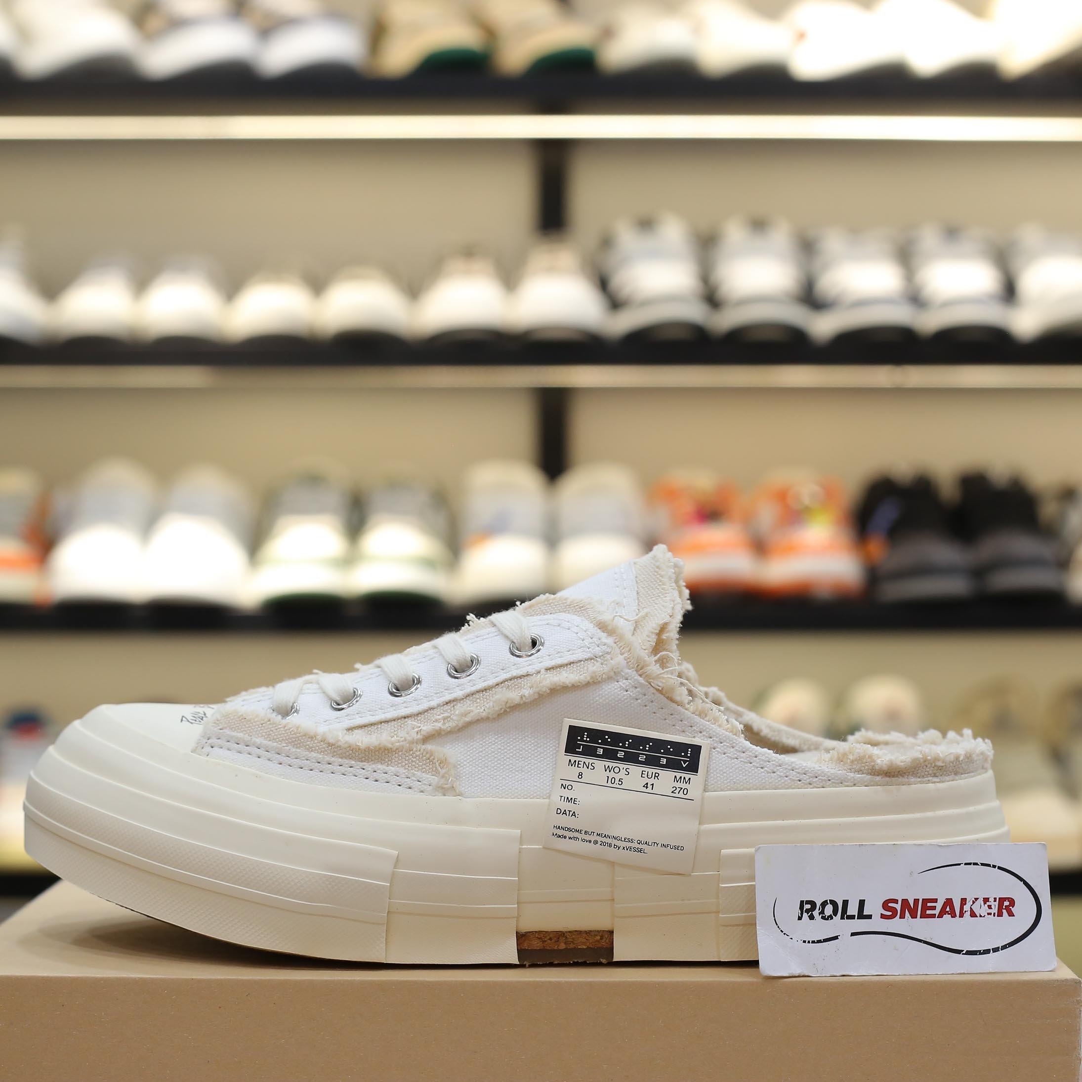 Giày Xvessel G.O.P. Slip On White Sục Trắng Best Quality