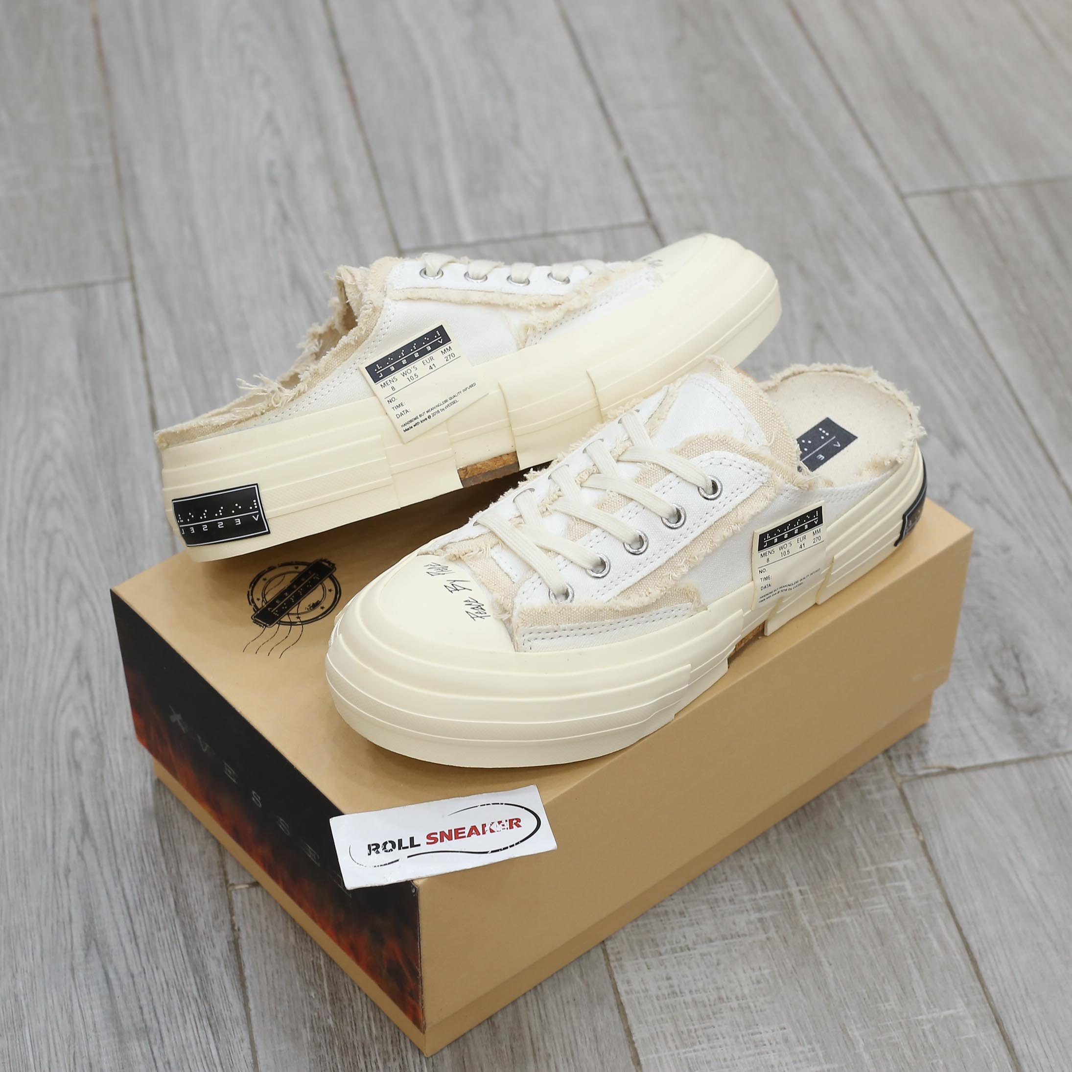 Giày Xvessel G.O.P. Slip On White Sục Trắng Best Quality