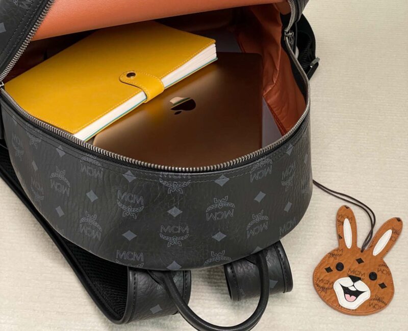 Balo MCM Stark Side Studs in Visetos Black Medium Best Quality