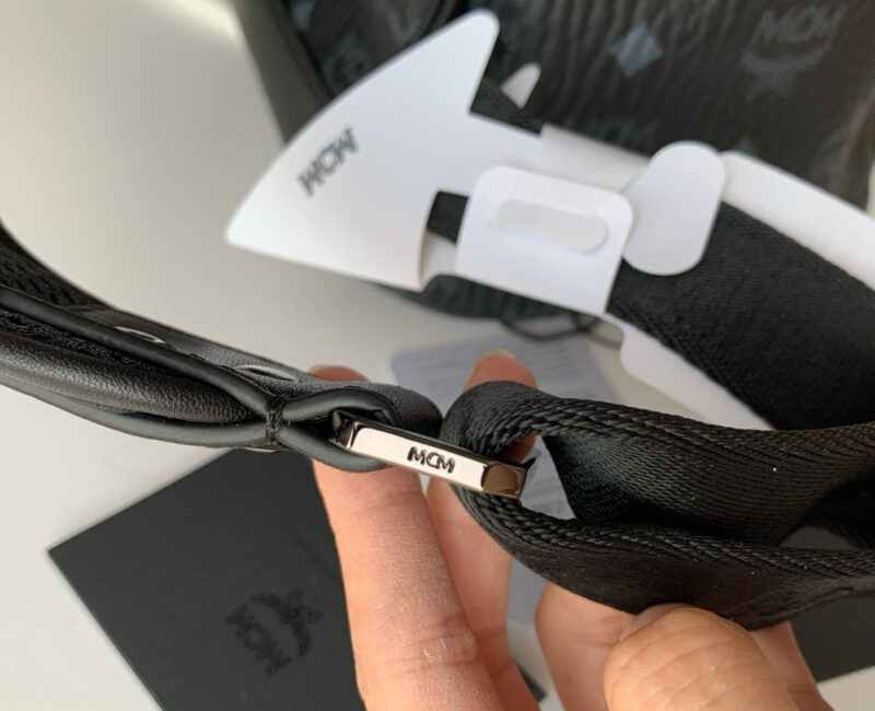 Balo MCM Stark Side Studs in Visetos Black Medium Like Auth