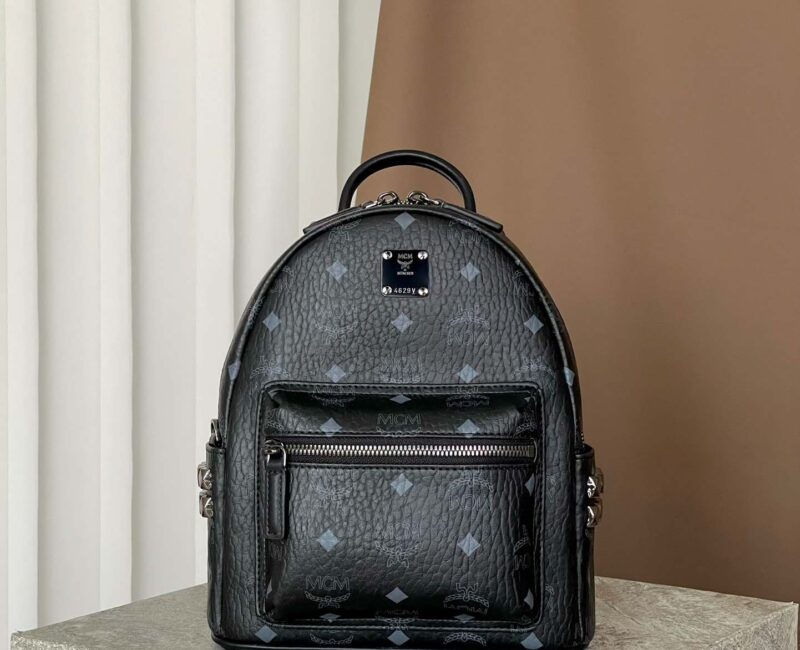 Balo MCM Stark Side Studs in Visetos Black Mini Best Quality