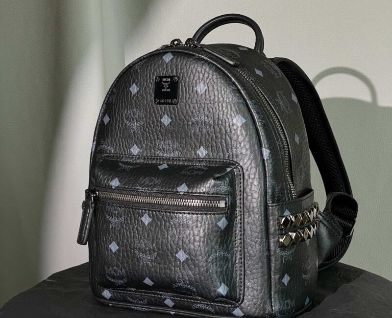 Balo MCM Stark Side Studs in Visetos Black Mini Best Quality