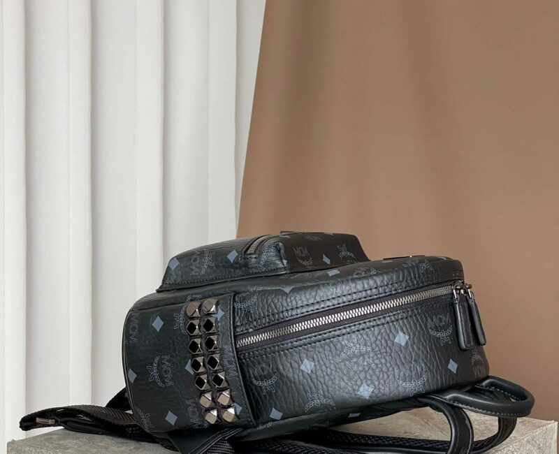 Balo MCM Stark Side Studs in Visetos Black Mini Best Quality