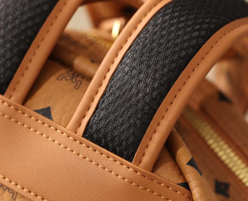 Balo MCM Stark Side Studs Visetos màu Cognac Medium Best Quality