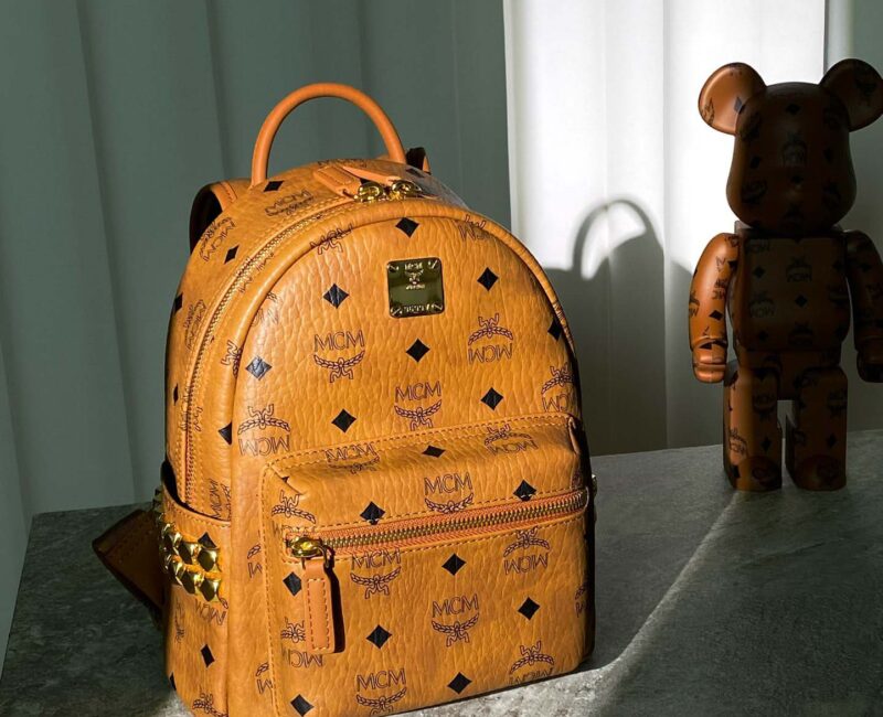 Balo MCM Stark Side Studs Visetos màu Cognac Mini Best Quality