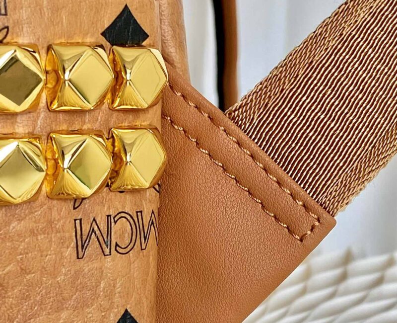 Balo MCM Stark Side Studs Visetos màu Cognac Mini Best Quality