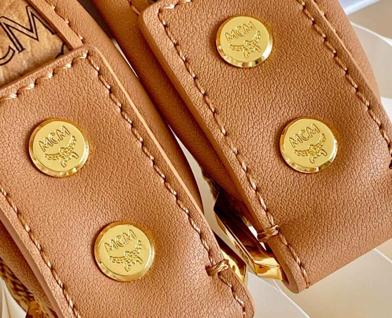 Balo MCM Stark Side Studs Visetos màu Cognac Mini Best Quality
