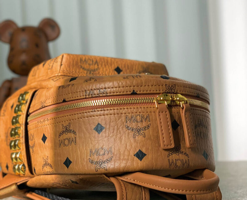 Balo MCM Stark Side Studs Visetos màu Cognac Mini Best Quality