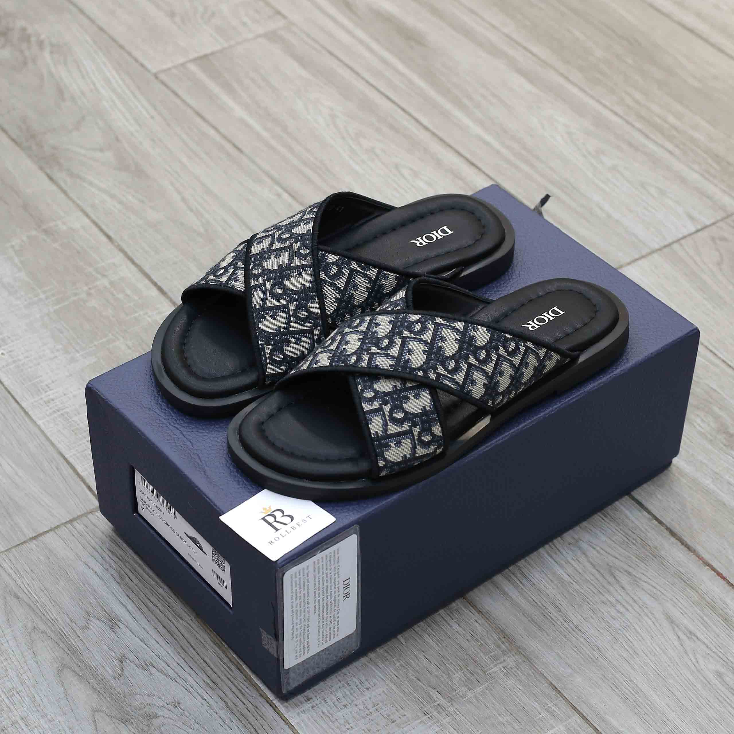 Dép Dior Alias Sandals Blue Oblique Best Quality