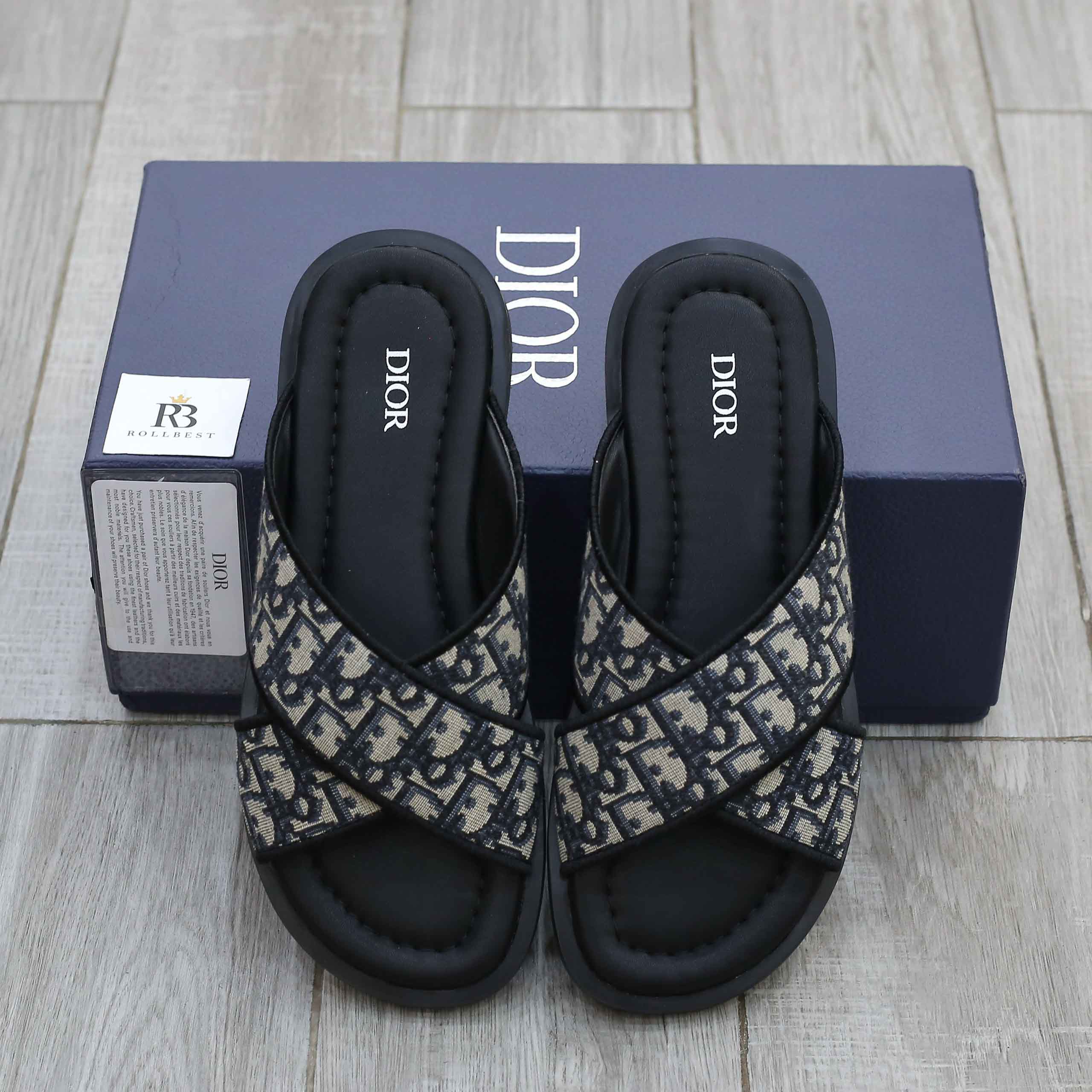 Dép Dior Alias Sandals Blue Oblique Best Quality