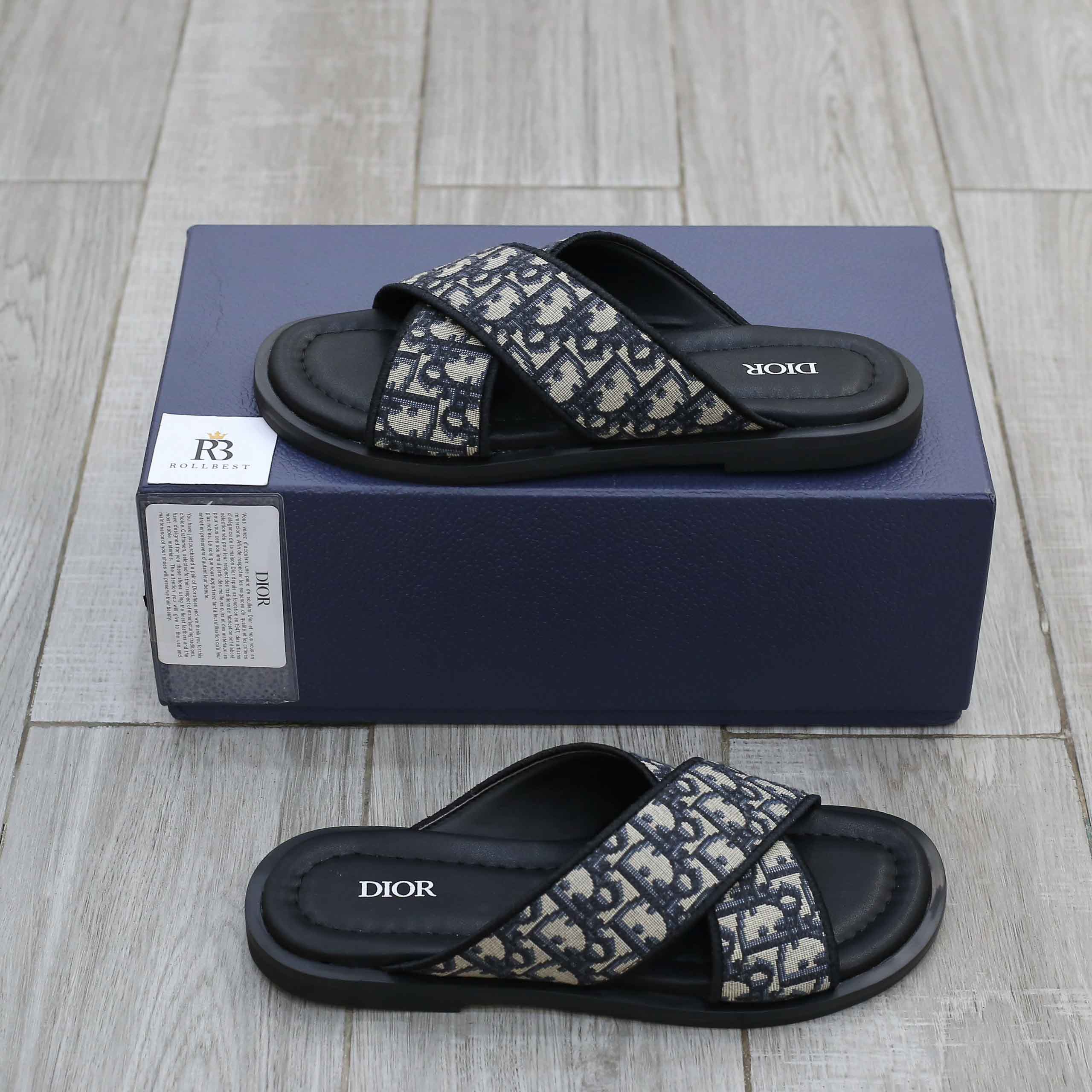 Dép Dior Alias Sandals Blue Oblique Best Quality
