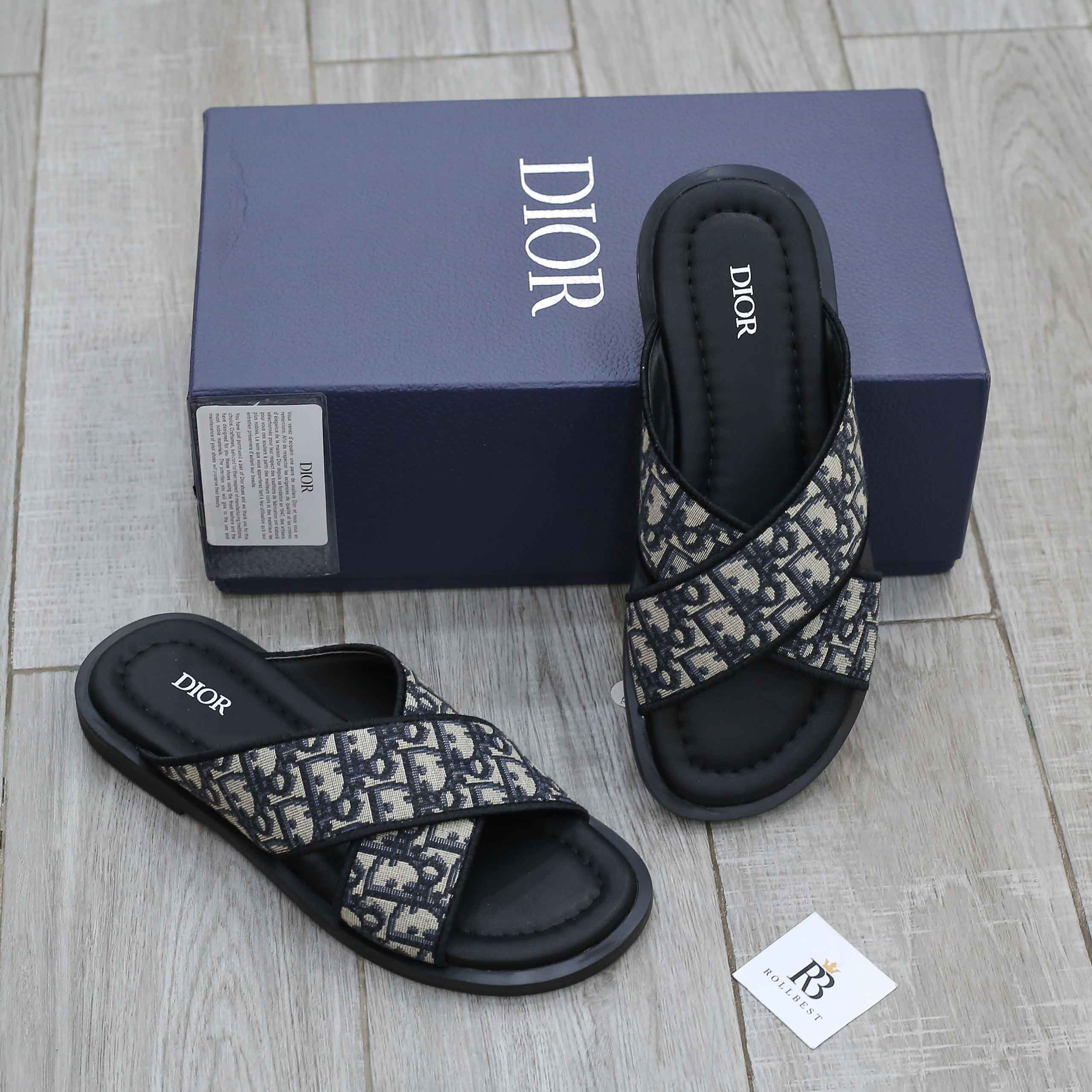 Dép Dior Alias Sandals Blue Oblique Best Quality