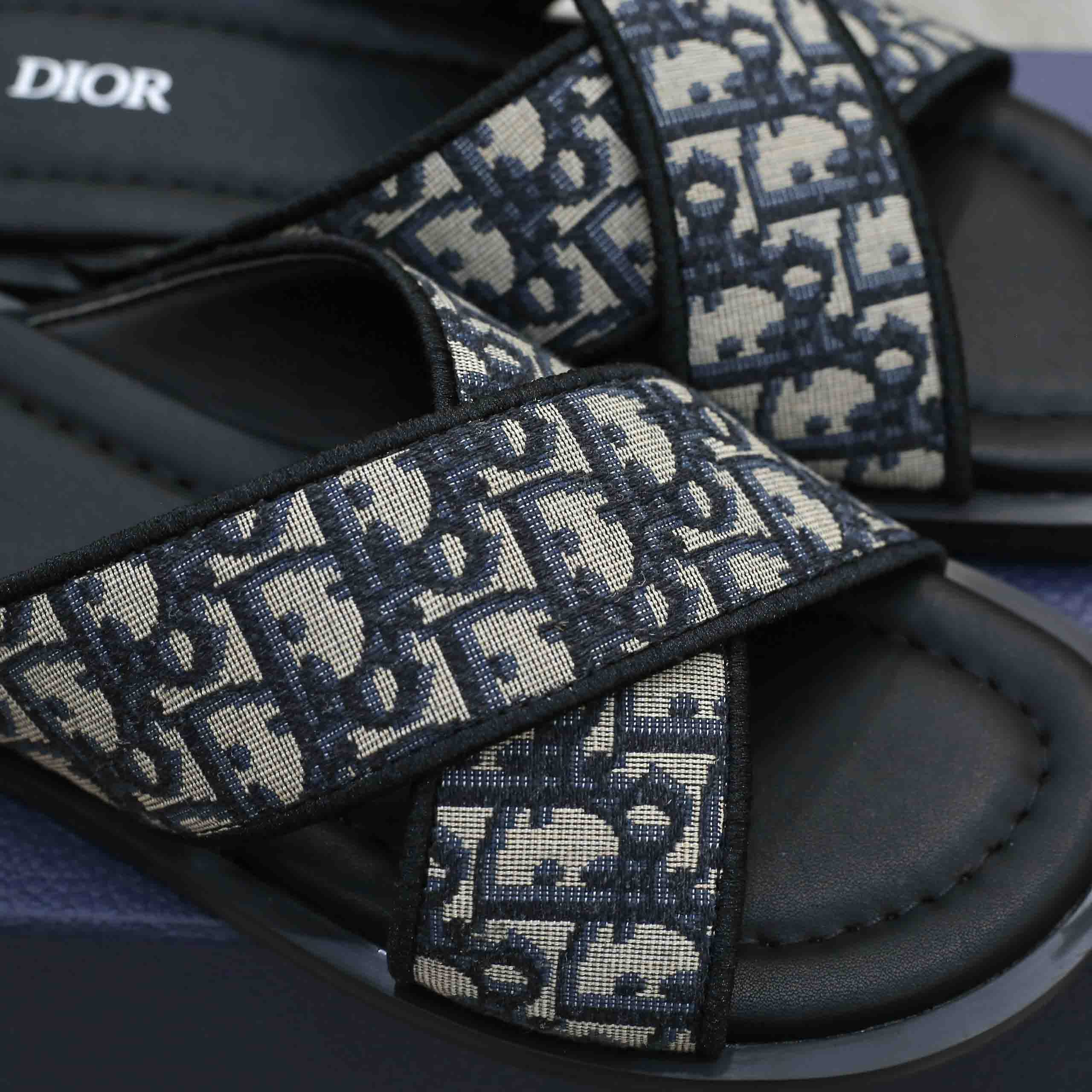 Dép Dior Alias Sandals Blue Oblique Best Quality