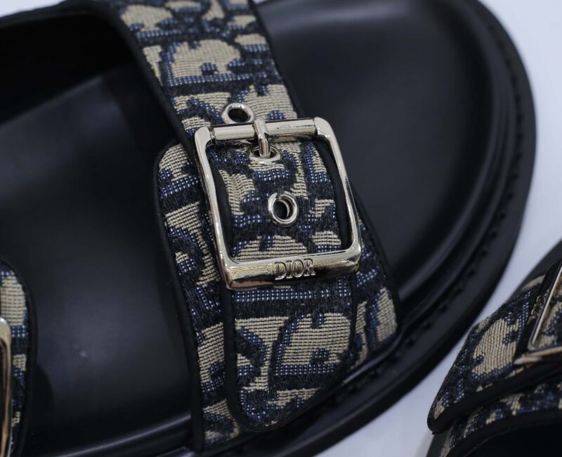 Dép Dior Aqua Sandal Beige Black Dior Oblique Jacquard Best Quality