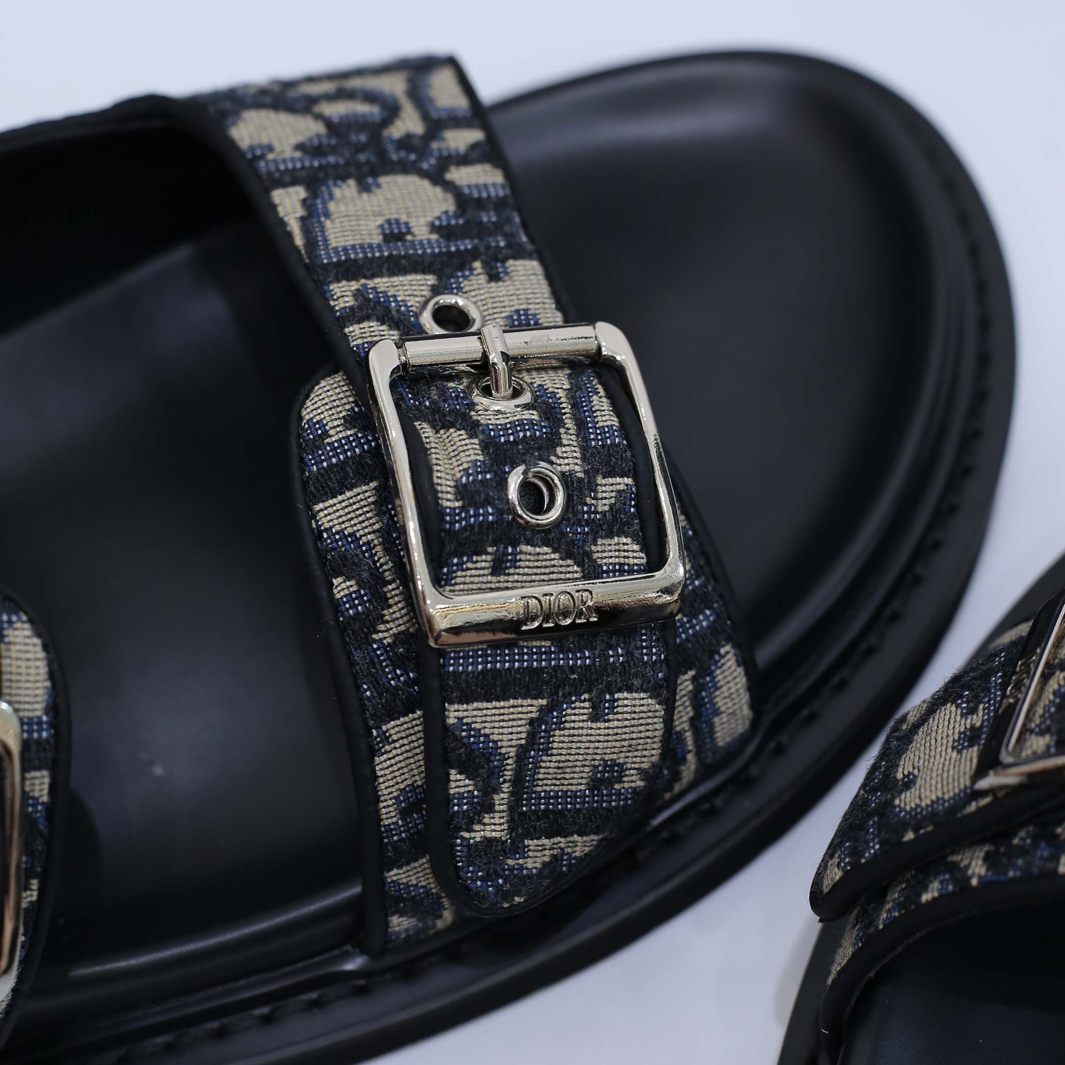 Dép Dior Aqua Sandal Beige Black Dior Oblique Jacquard Best Quality
