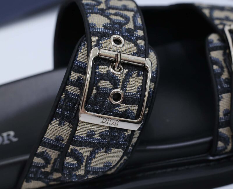 Dép Dior Aqua Sandal Beige Black Dior Oblique Jacquard Best Quality