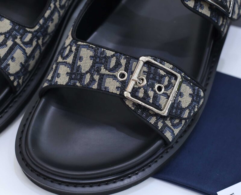 Dép Dior Aqua Sandal Beige Black Dior Oblique Jacquard Best Quality