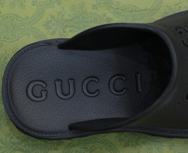 Dép Gucci Platform Perforated G Sandal Cream Best Quality