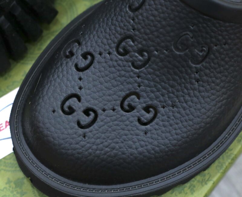 Dép Gucci Platform Perforated G Sandal Cream Best Quality