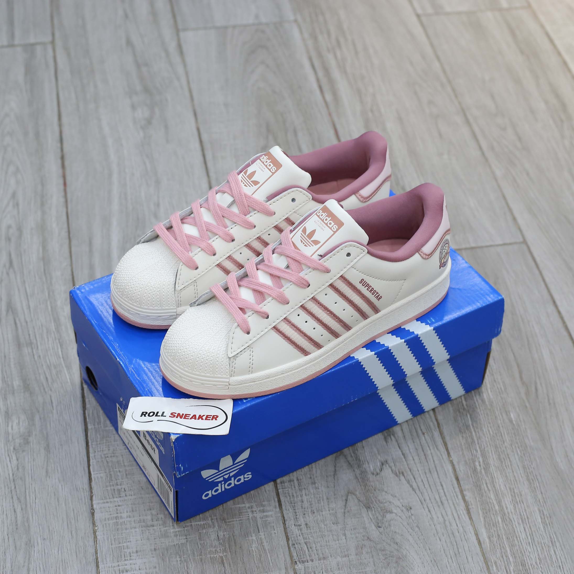 Giày Adidas Original Super Star Pink Beige Best Quality