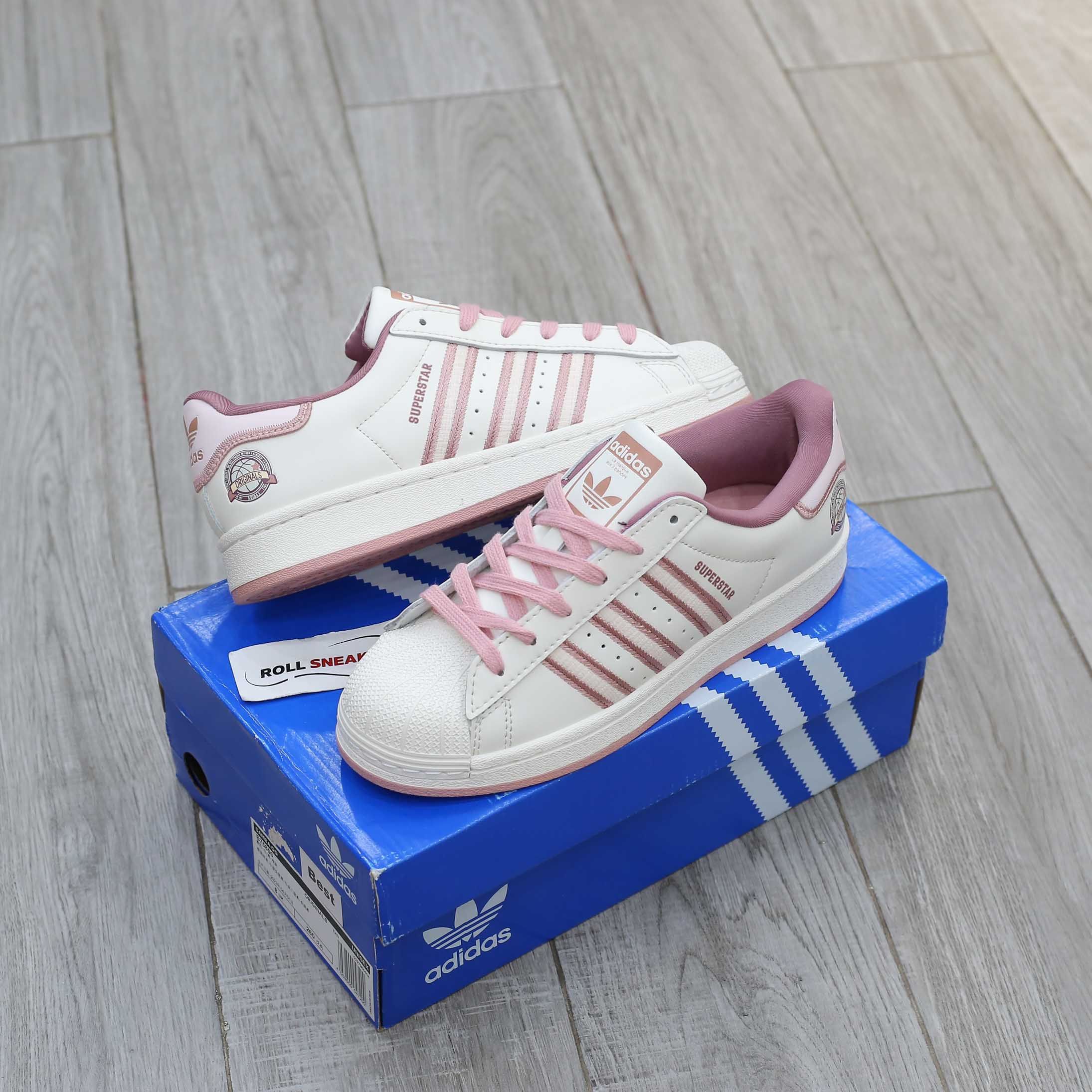 Giày Adidas Original Super Star Pink Beige Best Quality