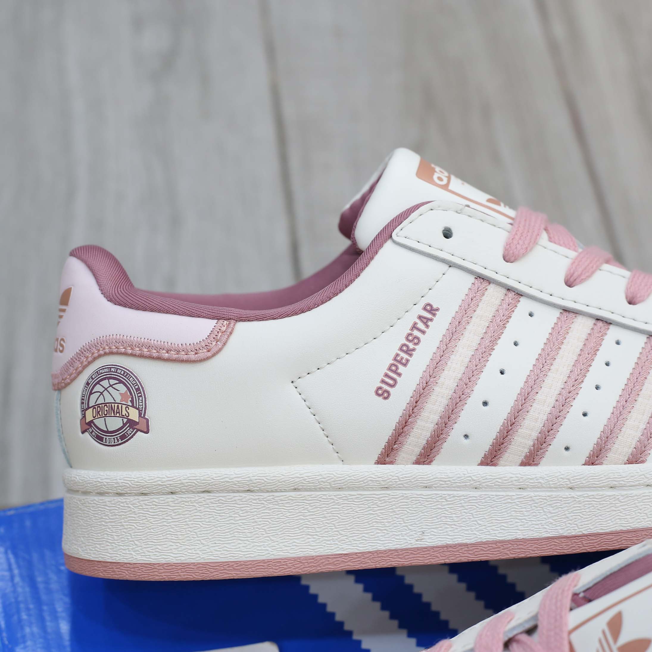 Giày Adidas Original Super Star Pink Beige Best Quality