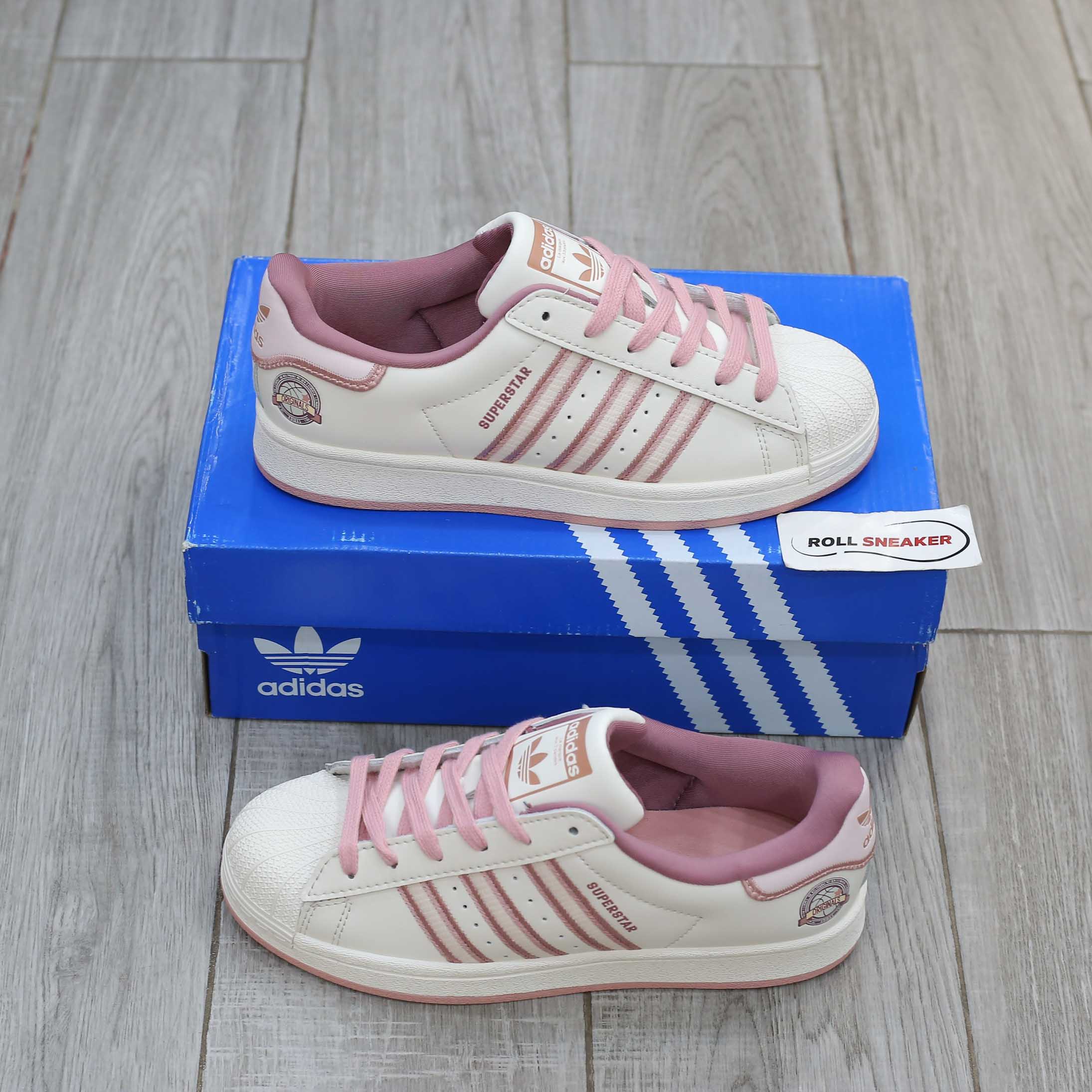 Giày Adidas Original Super Star Pink Beige Best Quality
