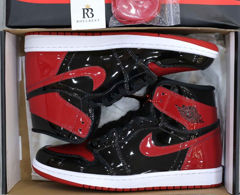 Giày Air Jordan 1 Retro High OG GS 'Patent Bred' Best Quality