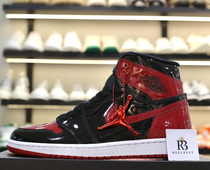 Giày Air Jordan 1 Retro High OG GS 'Patent Bred' Best Quality