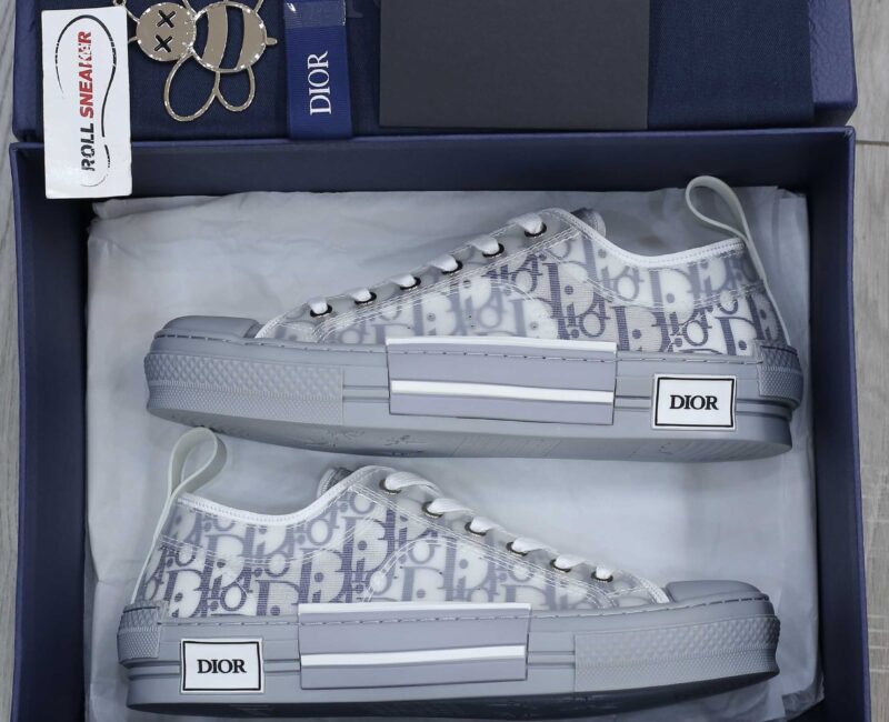 Giày Dior B23 Low White Navy Blue