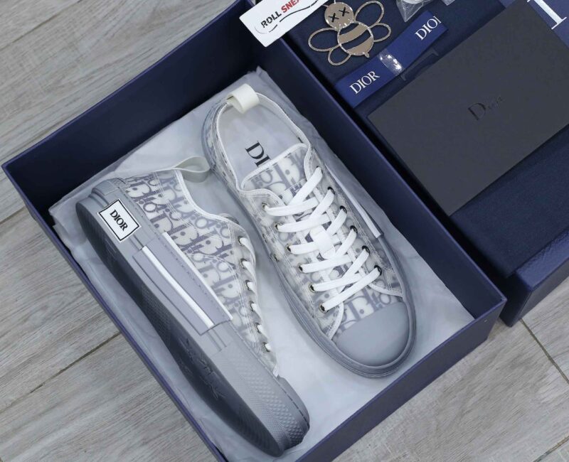 Giày Dior B23 Low White Navy Blue