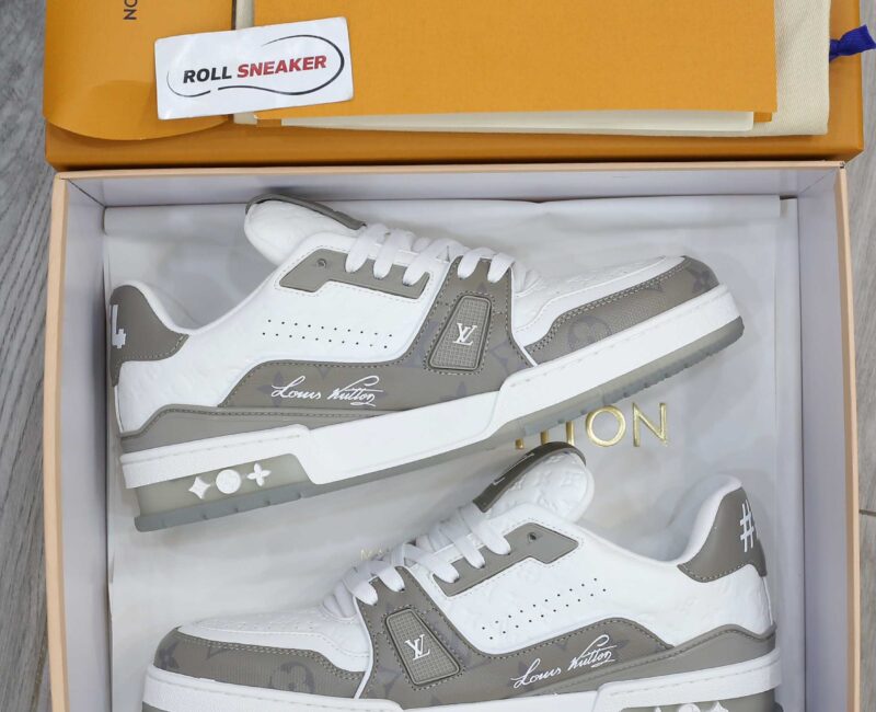 Giày Louis Vuiton #54 Trainer Arch Light Grey White Like Auth