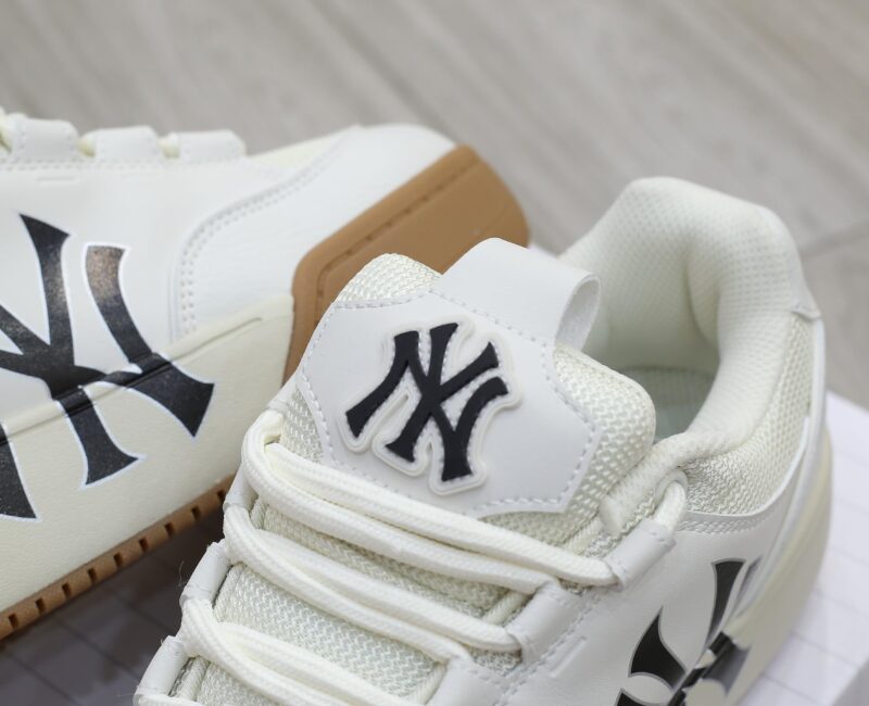 Giày MLB Chunky Wide New York Yankees Cream Trắng Kem Đế Nâu Like