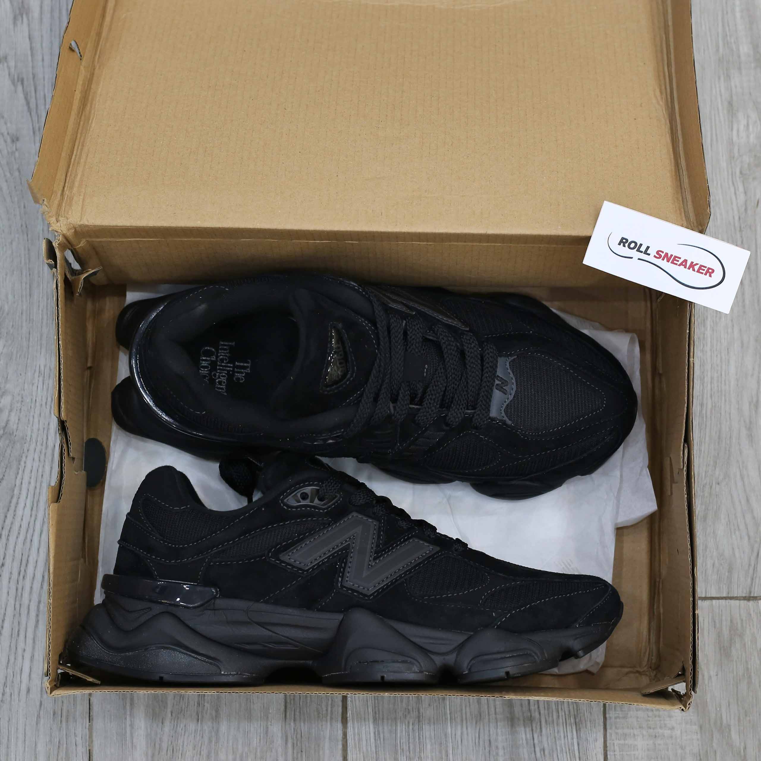 Giày New Balance 9060 Triple Black Leather Best Quality
