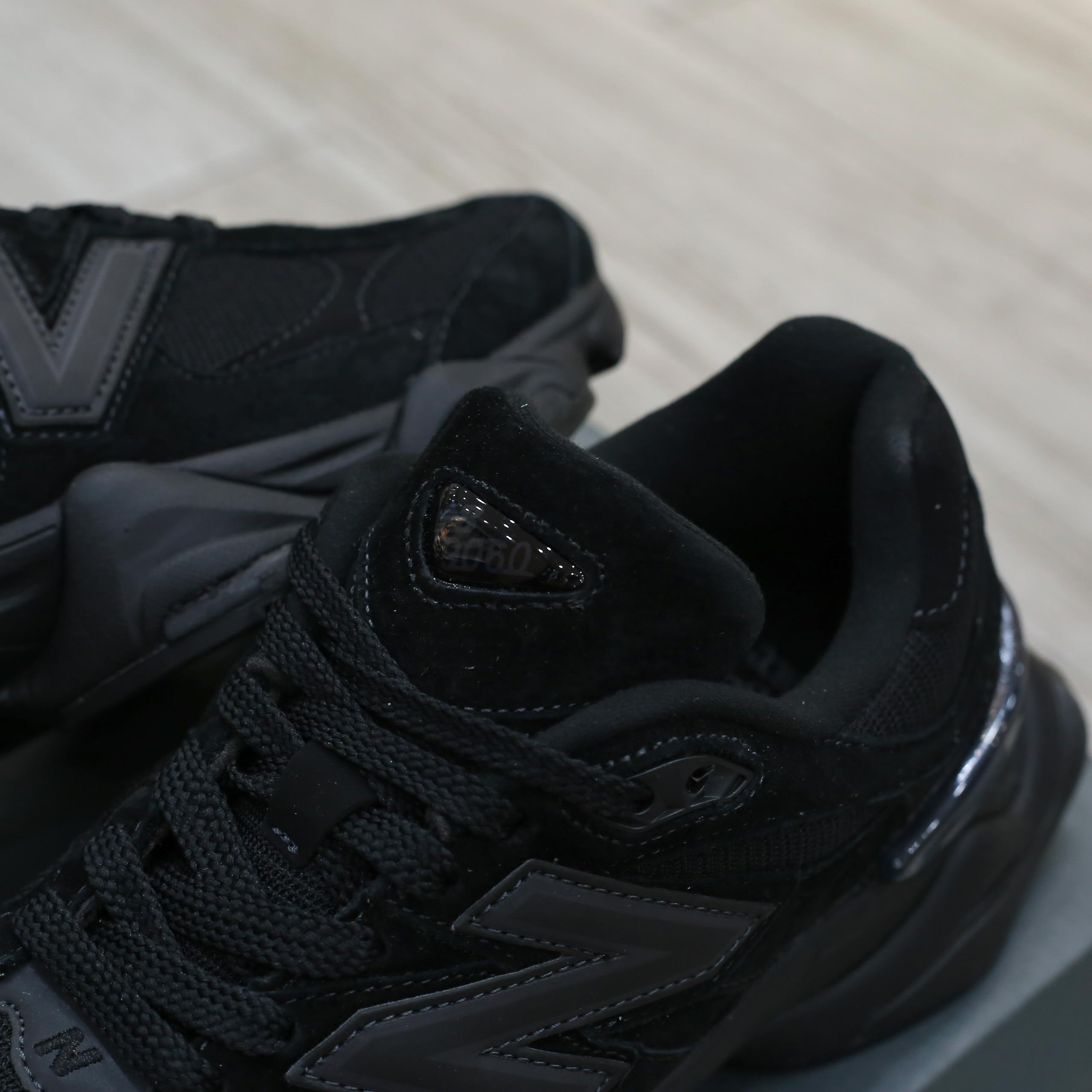 Giày New Balance 9060 Triple Black Leather Best Quality