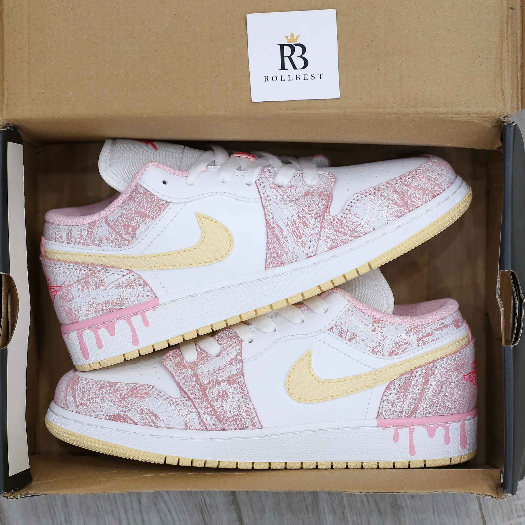 Giày Nike Air Jordan 1 Low GS Strawberry Ice Cream Best Quality