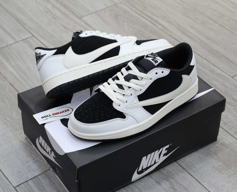 Giày Nike Air Jordan 1 Low Travis Scott Black White Like Auth