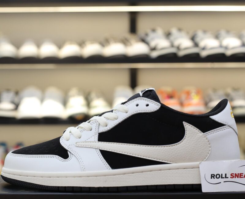 Giày Nike Air Jordan 1 Low Travis Scott Black White Like Auth
