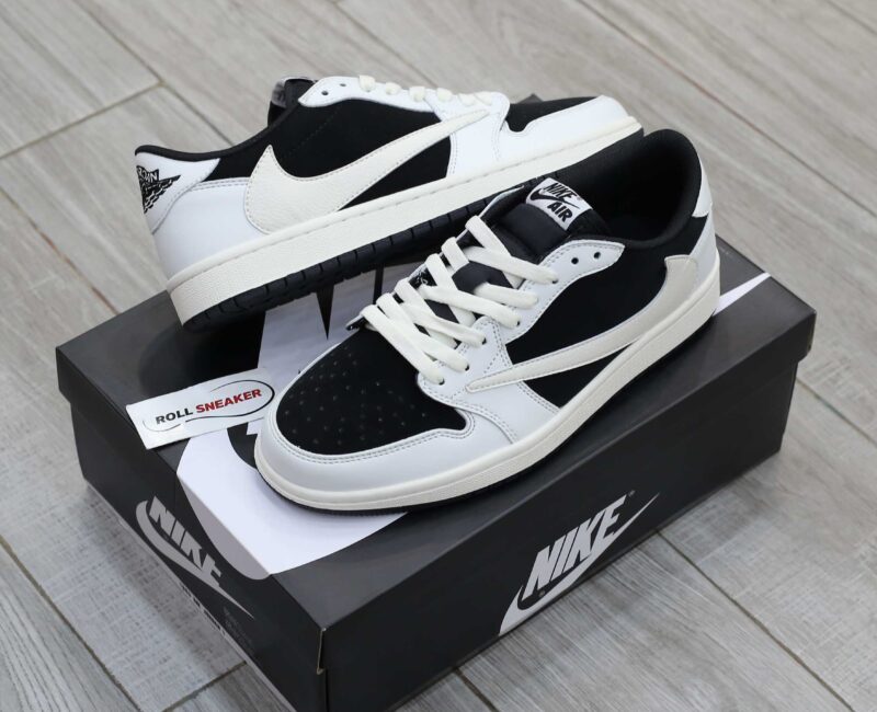Giày Nike Air Jordan 1 Low Travis Scott Black White Like Auth