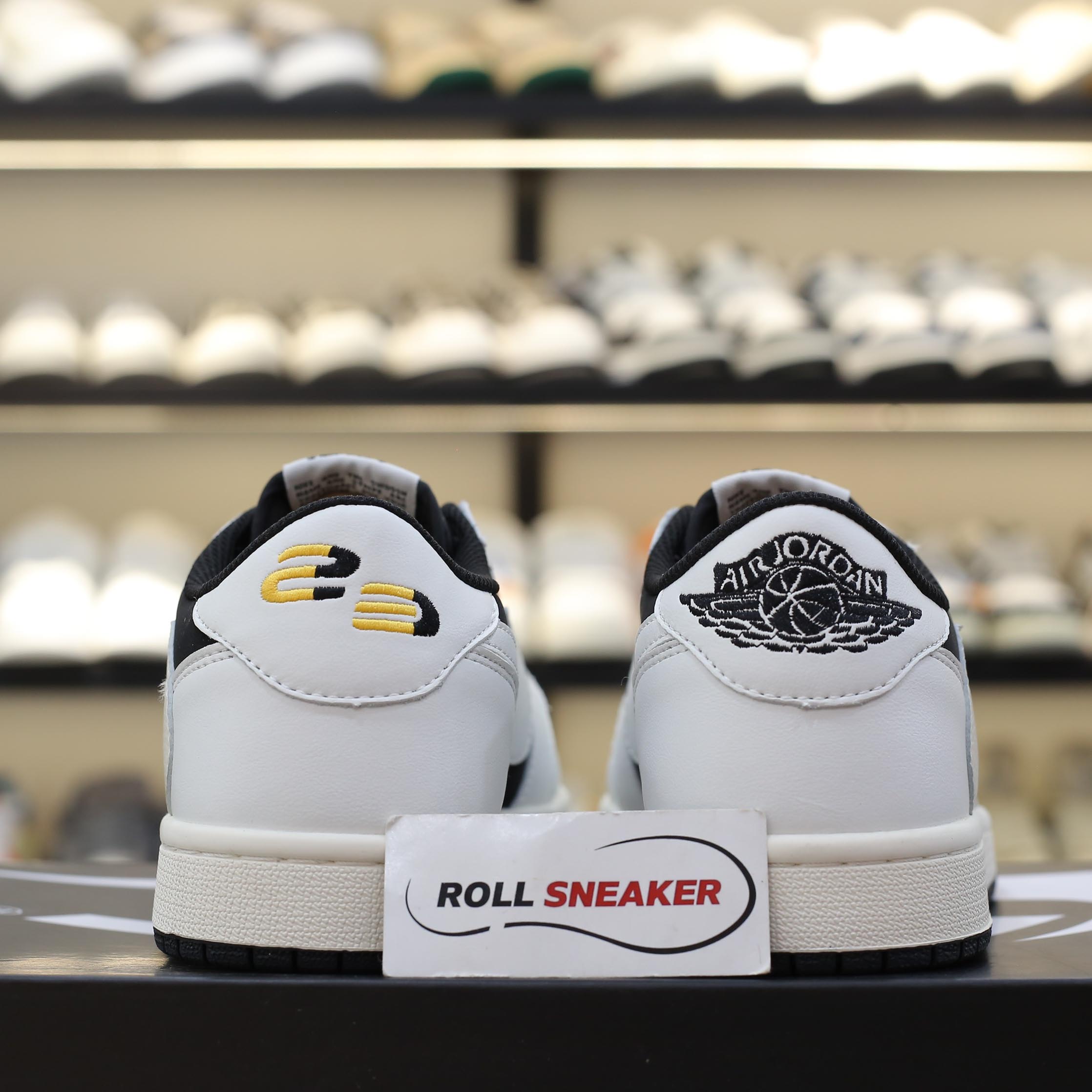 Giày Nike Air Jordan 1 Low Travis Scott Black White Like Auth