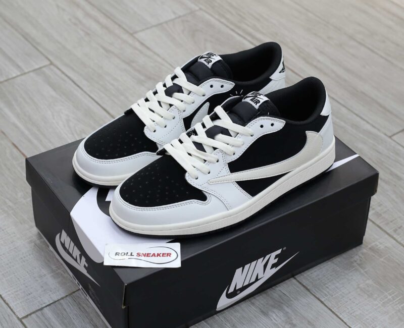Giày Nike Air Jordan 1 Low Travis Scott Black White Like Auth