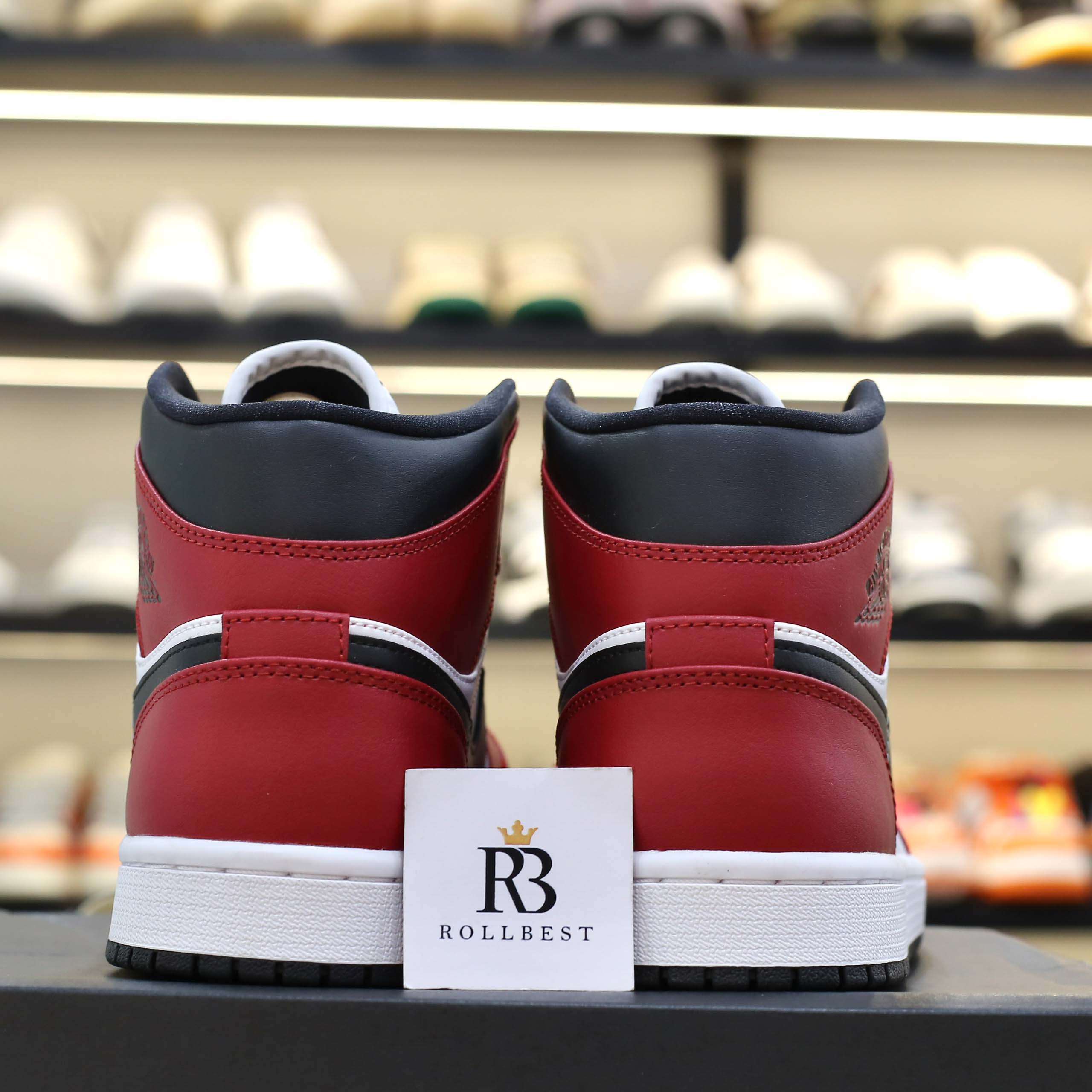 Giày Nike Air Jordan 1 Mid Chicago Black Toe Best Quality